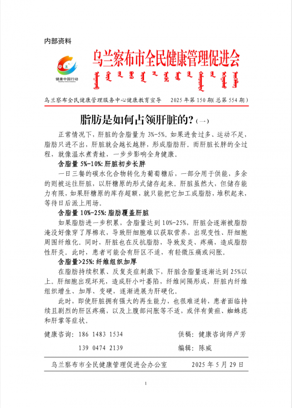 脂肪是如何占领肝脏的?（一)